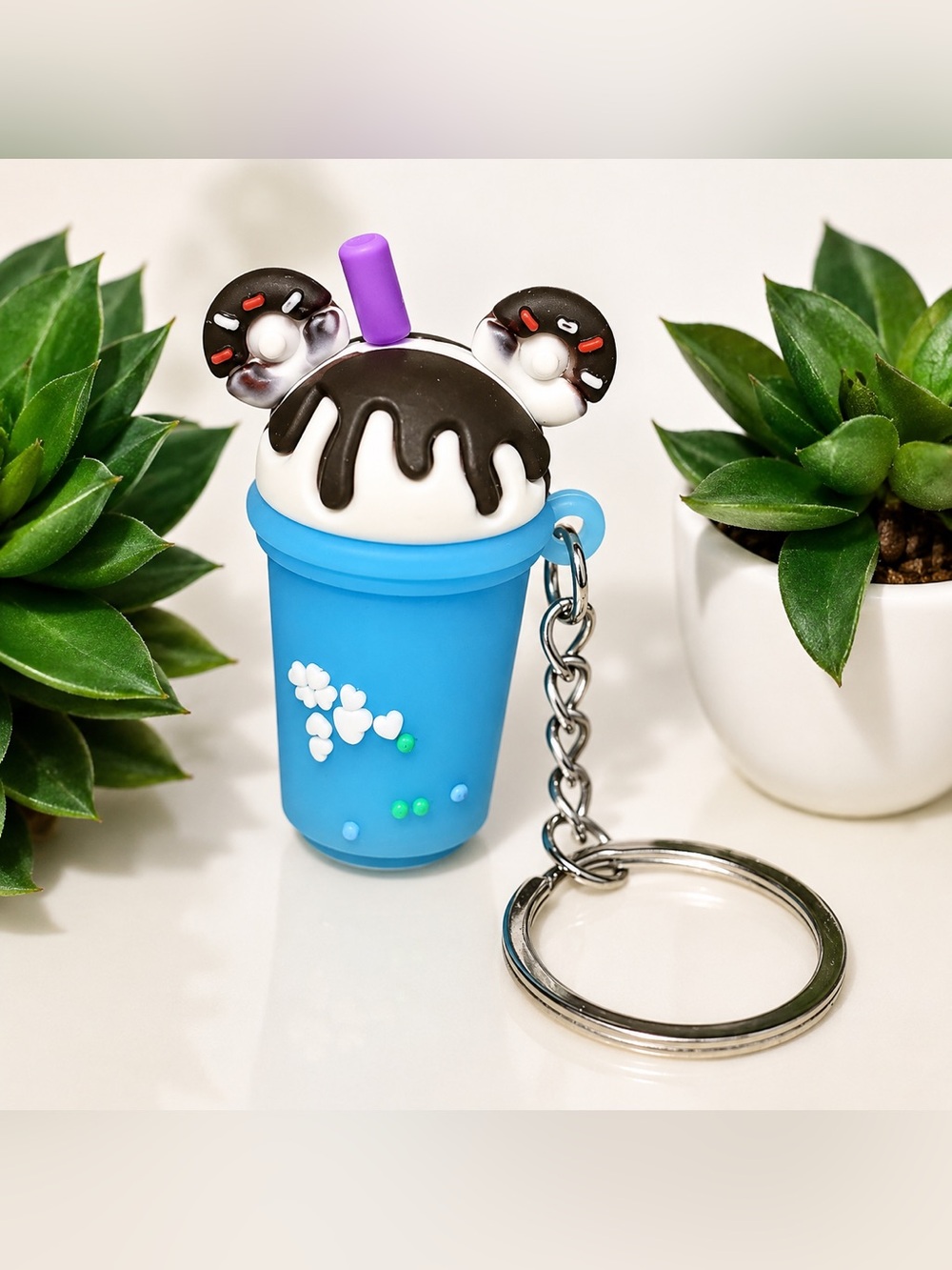 Milkshake w/ Donuts Keychain